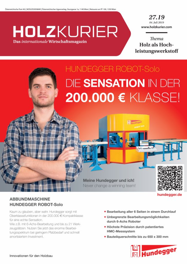 Holzkurier Digital Nr. 27.2019 Holzkurier Digital Nr. 27.2019