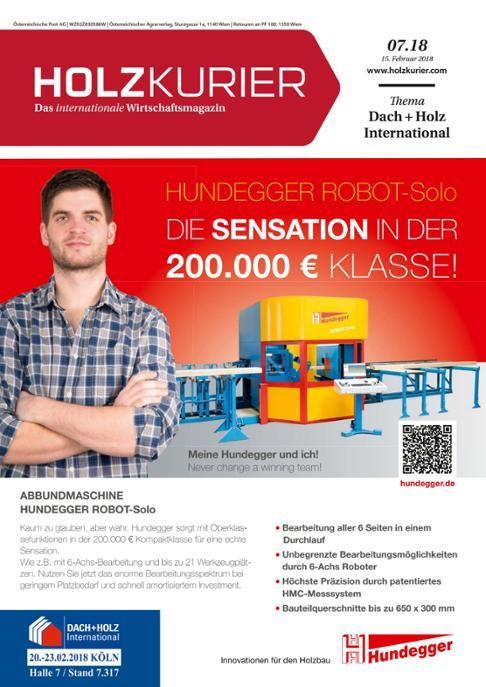 Holzkurier Digital Nr. 07.2018 Holzkurier Digital Nr. 07.2018