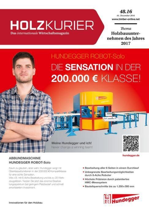 Holzkurier Digital Nr. 48.2016 Holzkurier Digital Nr. 48.2016