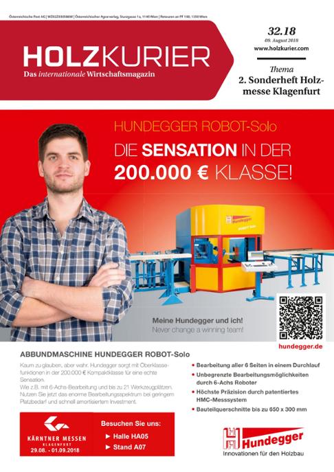 Holzkurier Digital Nr. 32.2018 Holzkurier Digital Nr. 32.2018
