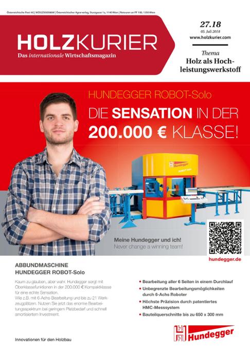 Holzkurier Digital Nr. 27.2018 Holzkurier Digital Nr. 27.2018