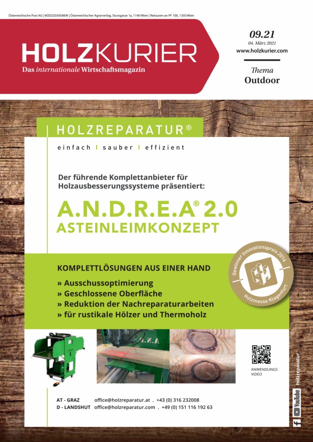 Holzkurier Digital Nr. 09.2021 Holzkurier Digital Nr. 09.2021