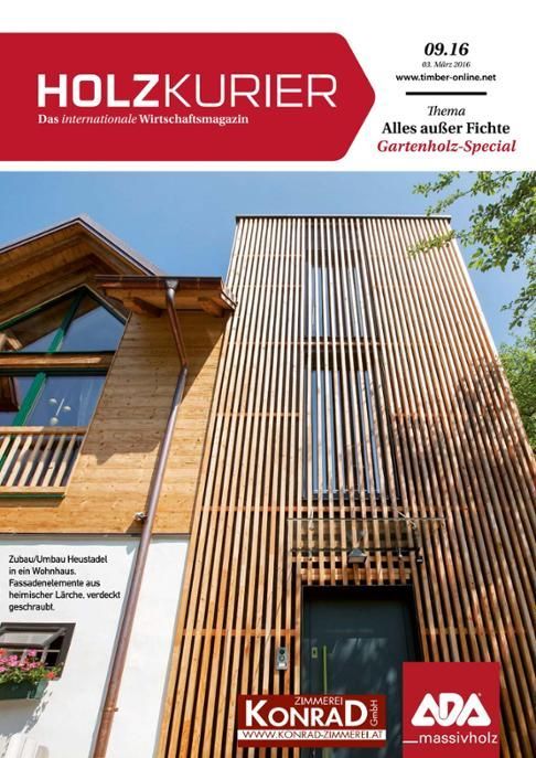 Holzkurier Digital Nr. 9.2016 Holzkurier Digital Nr. 9.2016