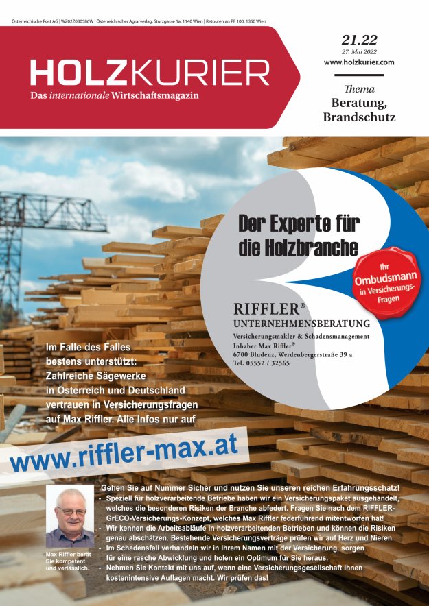 Holzkurier Digital Nr. 21.2022 Holzkurier Digital Nr. 21.2022