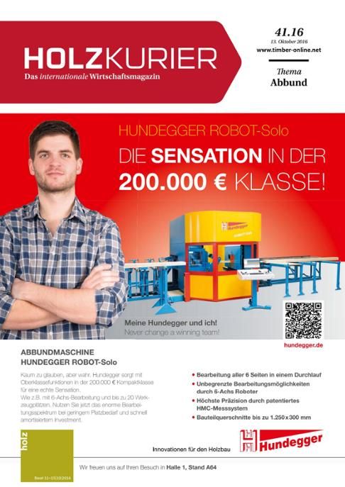 Holzkurier Digital Nr. 41.2016 Holzkurier Digital Nr. 41.2016