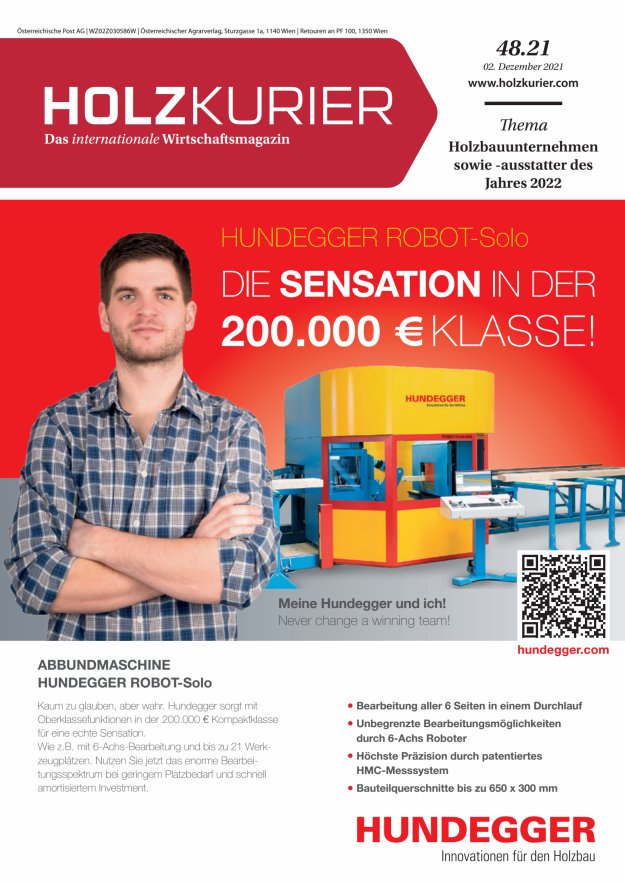 Holzkurier Digital Nr. 48.2021 Holzkurier Digital Nr. 48.2021