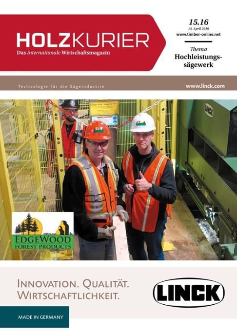 Holzkurier Digital Nr. 15.2016 Holzkurier Digital Nr. 15.2016