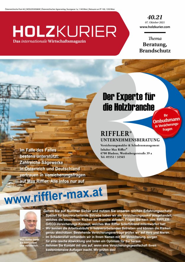 Holzkurier Digital Nr. 40.2021 Holzkurier Digital Nr. 40.2021