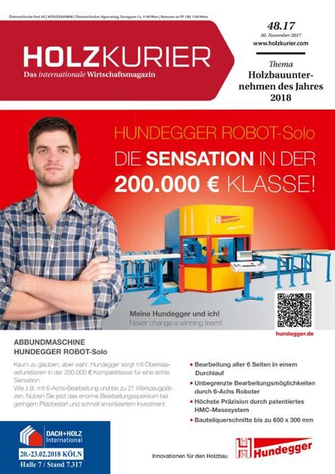 Holzkurier Digital Nr. 48.2017 Holzkurier Digital Nr. 48.2017